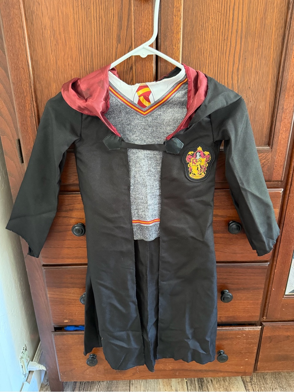 Gryffindor-Inspired Kids Black and Burgundy Wizard Costume
